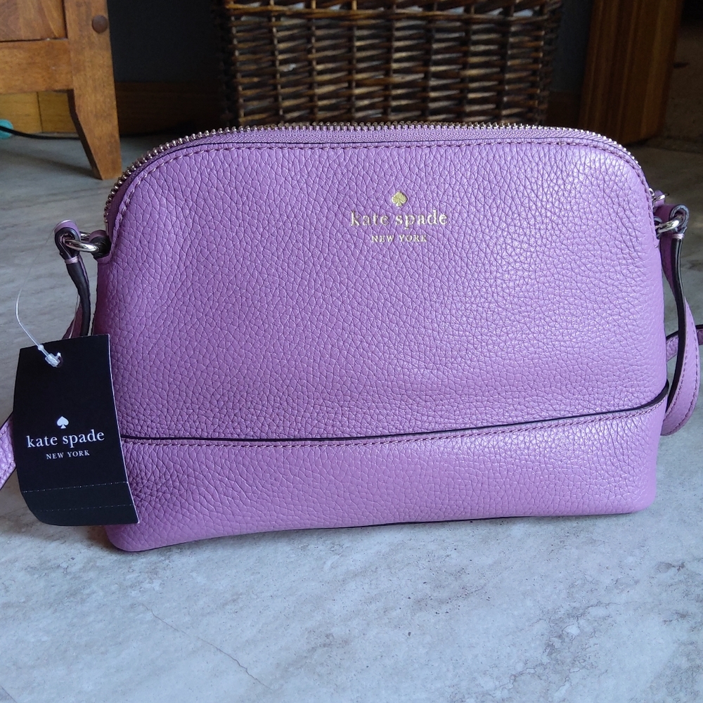 Kate Spade NWT Hanna Pebbled Leather Valerian Crossbody Bag - Picture 2 of 15
